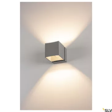 SQUARE TURN szürke IP44 G9 alumínium kültéri fali lámpa