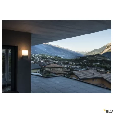   SQUARE WALL ezüst IP44 E27 rozsdamentes acél kültéri fali lámpa