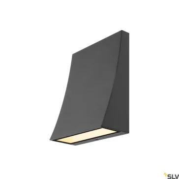   DELWA WIDE antracit IP44 10W 3000K alumínium fali LED lámpa