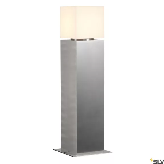 SQUARE POLE 60 ezüst IP44 E27 rozsdamentes acél kültéri allólámpa