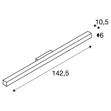   Q-LINE LED fekete 45w 3000K 110° alumínium tükörmegvilágító fali lámpa