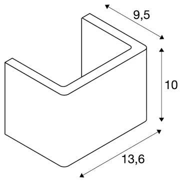 MANA fehér 136mm festhető gipsz lámpabúra