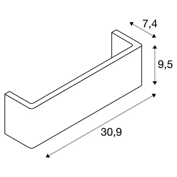 MANA fehér 309mm festhető gipsz lámpabúra