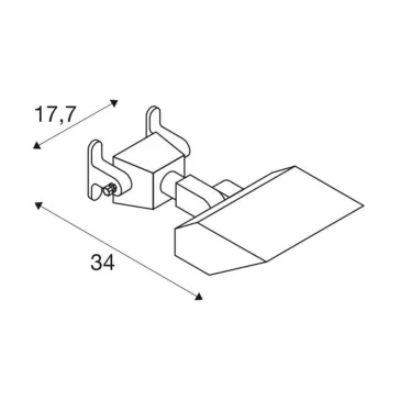   TODAY LED fehér IP65 29W 4000K alumínium kültéri karos feliratmegvilágító lámpa