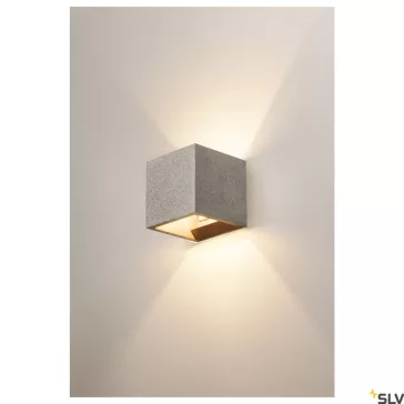 SOLID CUBE fekete G9 beton fali lámpa