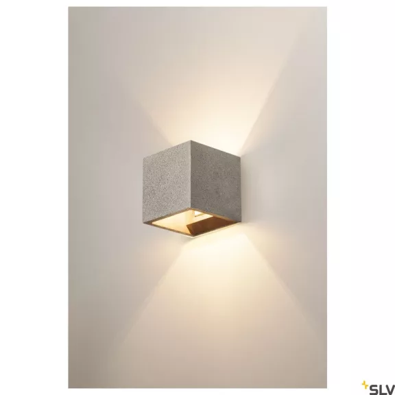 SOLID CUBE fekete G9 beton fali lámpa