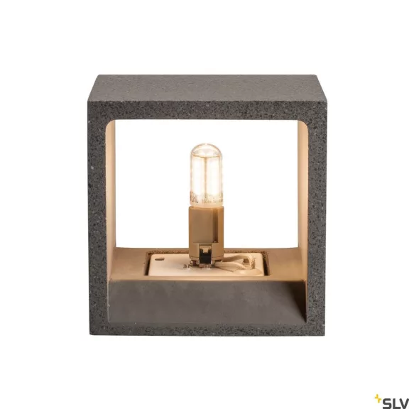 SOLID CUBE fekete G9 beton fali lámpa