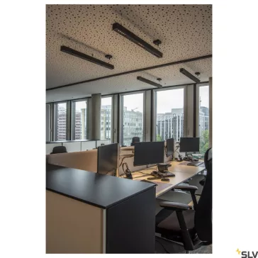   Q-LINE PD LED fekete 3000K 46W 1m alumínium alacsony káprázású dimmelhető mennyezeti függesztett lámpa