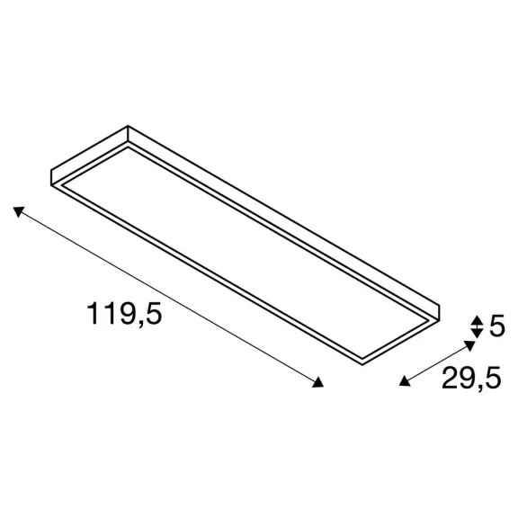 LED PANEL fehér 45W 120x30cm 3000K dimmelhető mennyezetre szerelhető lámpatest