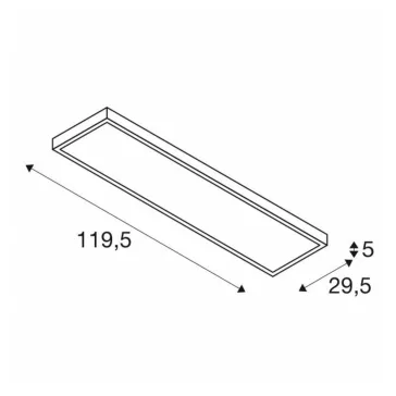   LED PANEL szürke 45W 120x30cm 4000K dimmelhető mennyezetre szerelhető lámpatest