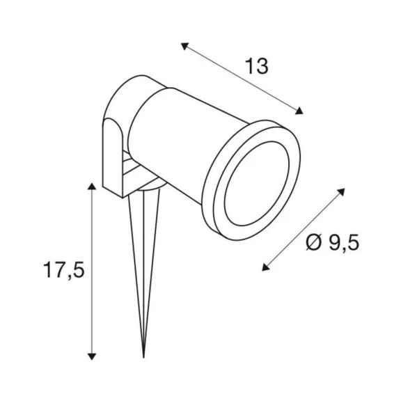 BIG NAUTILUS zöld IP65 GU10 kültéri leszúrható kerti lámpa
