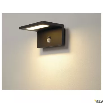   ANGOLUX SENSOR WL IP44 antracit IP44 10W 3000K mozgásérzékelős kültéri fali LED lámpa