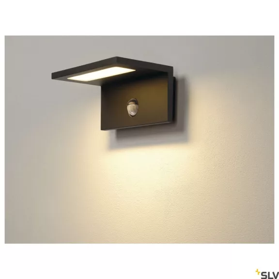 ANGOLUX SENSOR WL IP44 antracit IP44 10W 3000K mozgásérzékelős kültéri fali LED lámpa