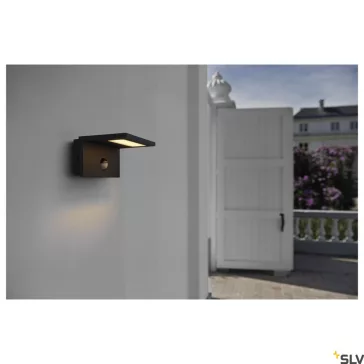  ANGOLUX SENSOR WL IP44 antracit IP44 10W 3000K mozgásérzékelős kültéri fali LED lámpa