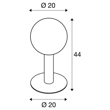   GLOO PURE 44 POLE antracit IP44 E27 álló kültéri gömblámpa