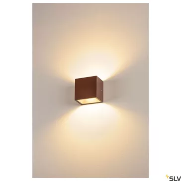   SITRA CUBE WL rozsda IP44 10W 3000K kültéri fali LED lámpa