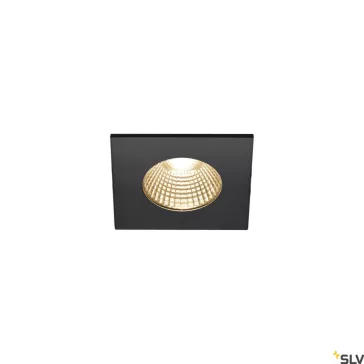   PATTA-I LED fekete 8cm IP65 7,3W 1800-3000K dim to warm szögletes kültéri süllyesztett spot lámpa