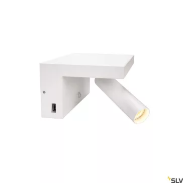   KARPO BEDSIDE fehér 7w 3000K 40° dimmelhető fali LED olvasó lámpa USB töltővel
