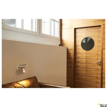   KARPO BEDSIDE fehér 7w 3000K 40° dimmelhető fali LED olvasó lámpa USB töltővel