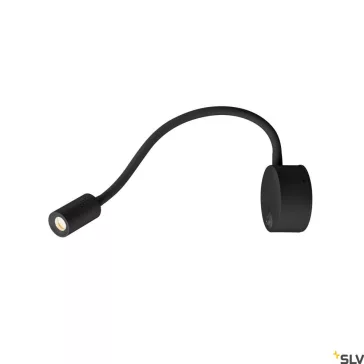   DIO FLEX PLATE LED fekete 2w 3000K 45° alumínium fali LED olvasó lámpa