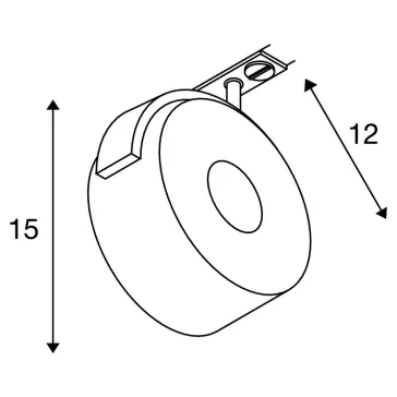   KALU ONE-TRACK fekete 13w 3000K 95° dimmelhető állítható LED spot lámpa 1 fázisú sínhez