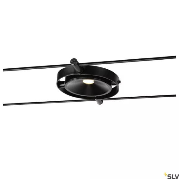 TENSEO DURNO LED fekete 6W 2700K 120° sodronyos LED spot lámpa