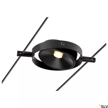   TENSEO DURNO LED fekete 6W 2700K 120° sodronyos LED spot lámpa