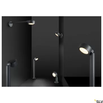   ESKINA SENSOR antracit IP54 14.5W 3000/4000K dimmelhető mozgásérzékelős fali LED lámpa