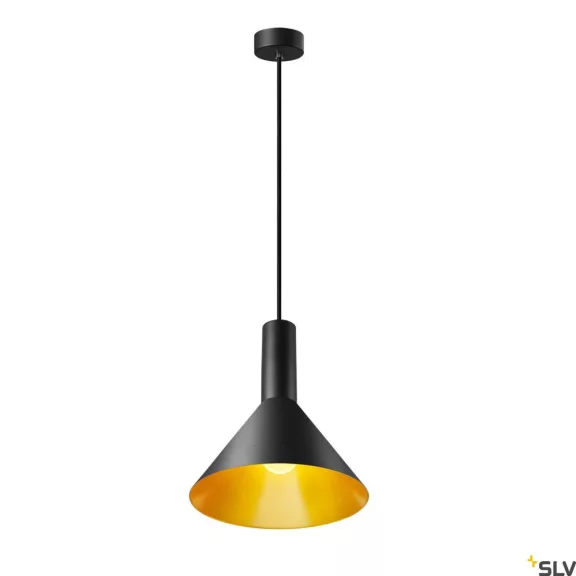 PHELIA 275 arany-fekete E27 függesztett lámpatest