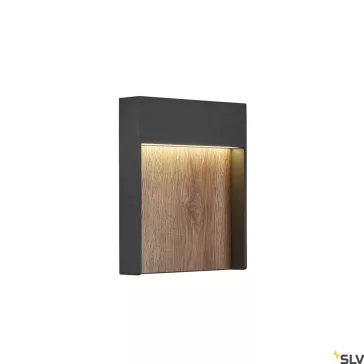   FLATT barna-antracit IP65 14W 3000/4000K kültéri fali LED lámpa