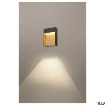   FLATT barna-antracit IP65 14W 3000/4000K kültéri fali LED lámpa