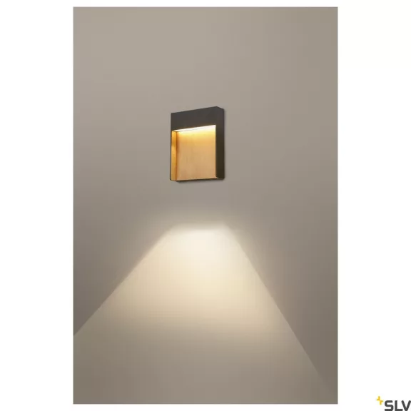 FLATT barna-antracit IP65 14W 3000/4000K kültéri fali LED lámpa