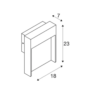   FLATT barna-antracit IP65 14W 3000/4000K kültéri fali LED lámpa