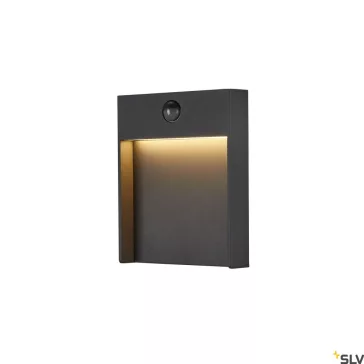   FLATT SENSOR antracit IP54 16W 3000/4000K kültéri mozgásérzékelős fali LED lámpa