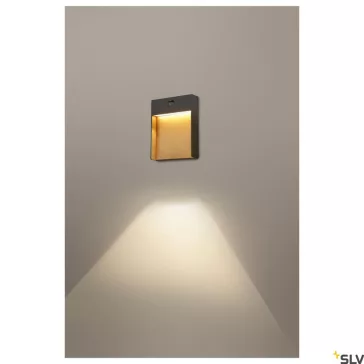   FLATT SENSOR antracit IP54 16W 3000/4000K kültéri mozgásérzékelős fali LED lámpa