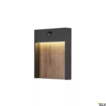   FLATT SENSOR barna-antracit IP54 16W 3000/4000K kültéri mozgásérzékelős fali LED lámpa