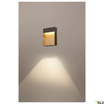   FLATT SENSOR barna-antracit IP54 16W 3000/4000K kültéri mozgásérzékelős fali LED lámpa
