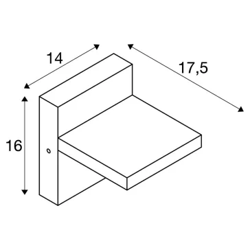   ABRIDOR antracit IP55 14W 3000/4000K kültéri fali LED lámpa