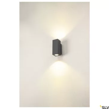   ENOLA SQUARE UP-DOWN S LED antracit IP65 7W 3000/4000K kültéri fali lámpa