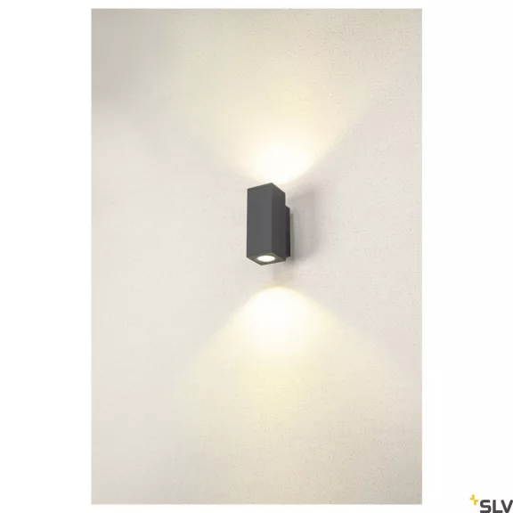 ENOLA SQUARE UP-DOWN S LED antracit IP65 7W 3000/4000K kültéri fali lámpa