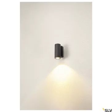   ENOLA ROUND S LED antracit IP65 6W 3000/4000K kültéri fali lámpa