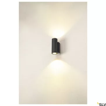   ENOLA ROUND UP-DOWN S LED antracit IP65 7W 3000/4000K kültéri fali lámpa