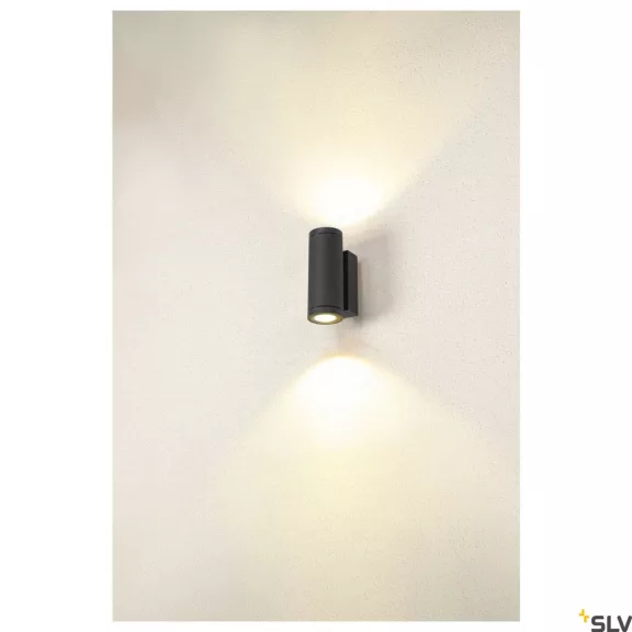 ENOLA ROUND UP-DOWN S LED antracit IP65 7W 3000/4000K kültéri fali lámpa
