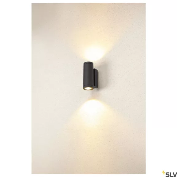 ENOLA ROUND UP-DOWN S LED antracit IP65 7W 3000/4000K kültéri fali lámpa
