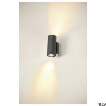   ENOLA ROUND UP-DOWN M LED antracit IP65 19W 3000/4000K kültéri fali lámpa
