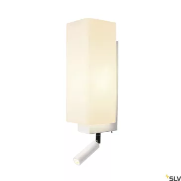   QUADRASS SPOT fekete E27 falra szerelhető éjjeli lámpa állítható LED olvasó fejjel