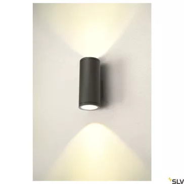   ENOLA ROUND UP-DOWN L LED antracit IP65 53W 3000/4000K kültéri fali lámpa