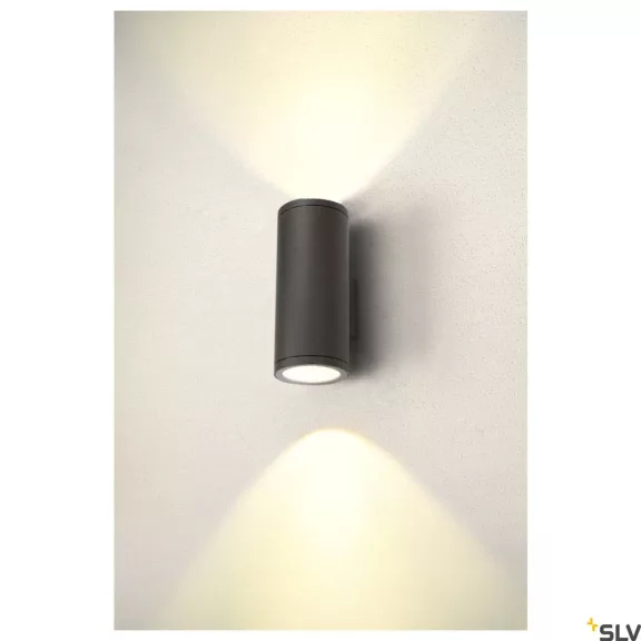ENOLA ROUND UP-DOWN L LED antracit IP65 53W 3000/4000K kültéri fali lámpa