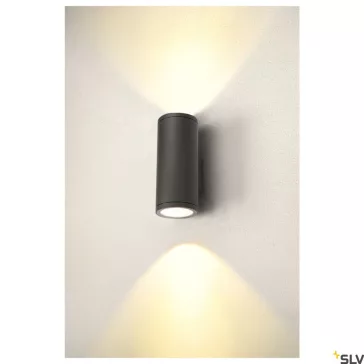   ENOLA ROUND UP-DOWN L LED antracit IP65 53W 3000/4000K kültéri fali lámpa