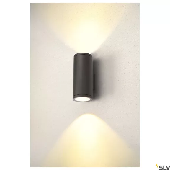 ENOLA ROUND UP-DOWN L LED antracit IP65 53W 3000/4000K kültéri fali lámpa